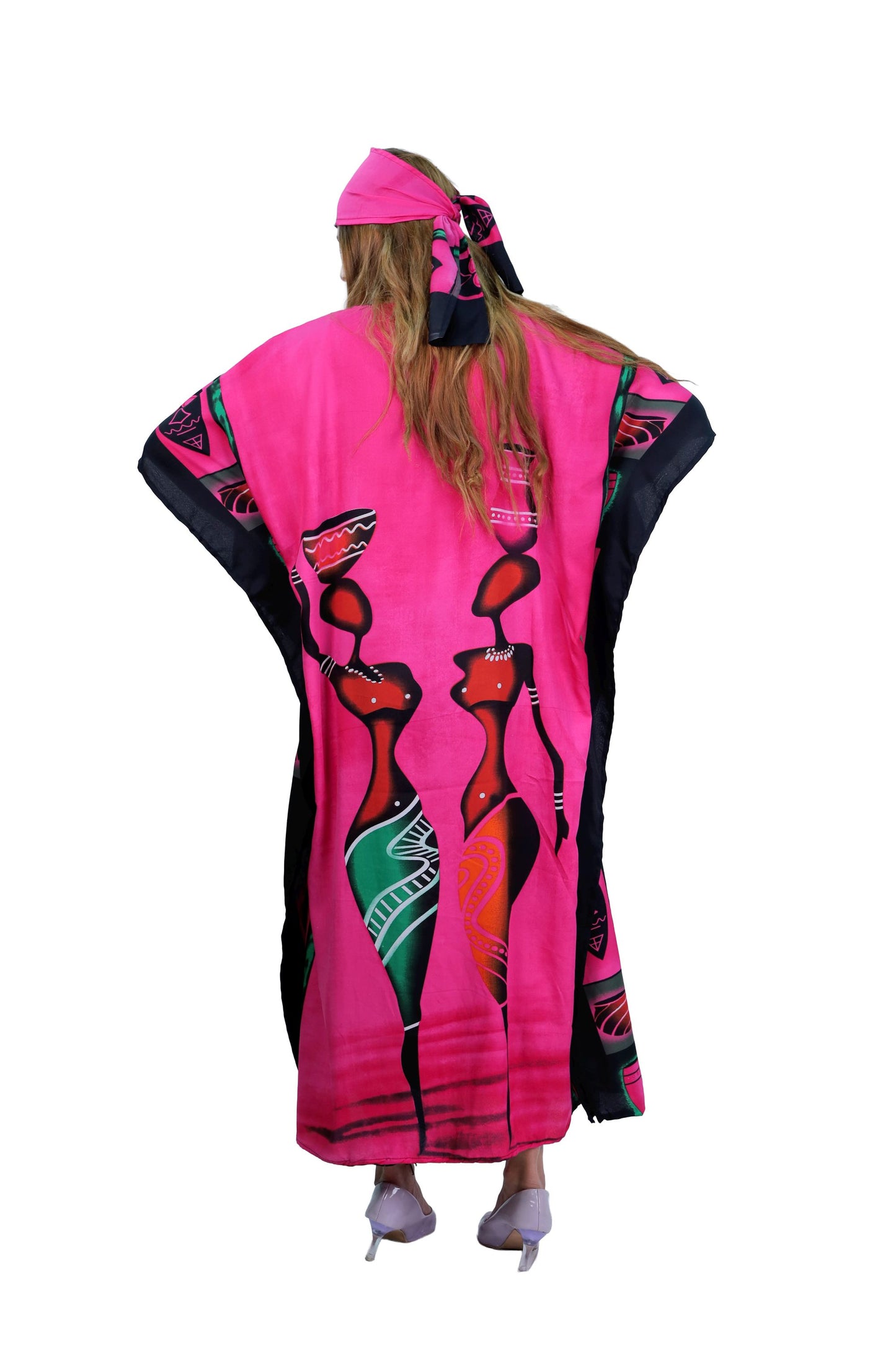 Women's Plus Size Caftan Dress - Pink